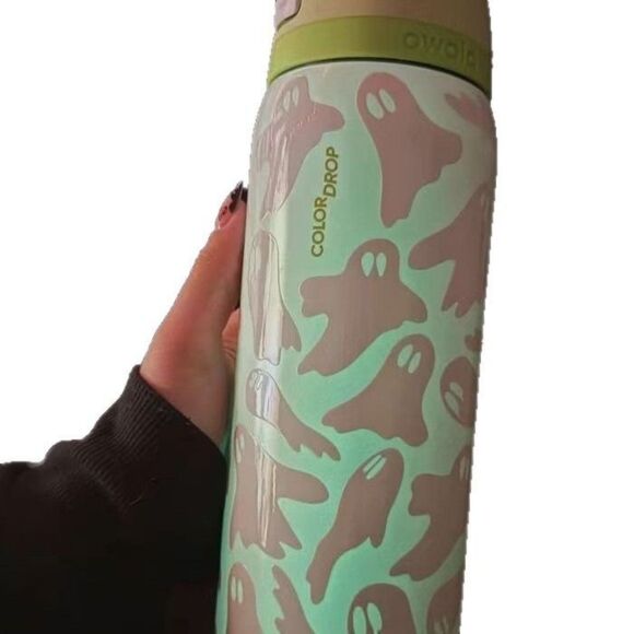 Pre-owned Owala Halloween Ghost Insulated Tumbler - Leak-Proof with Straw